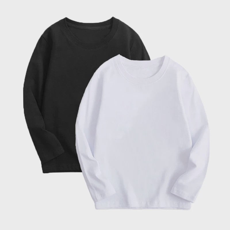 Basic Katoenen Longsleeve T-shirt voor Kinderen (2-14 Jaar) - Jongens & Meisjes