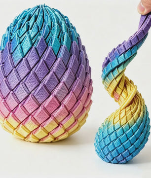 3D Geprint Draken Ei - Flexibel Stressverlichtend Speelgoed & Bureau Decoratie