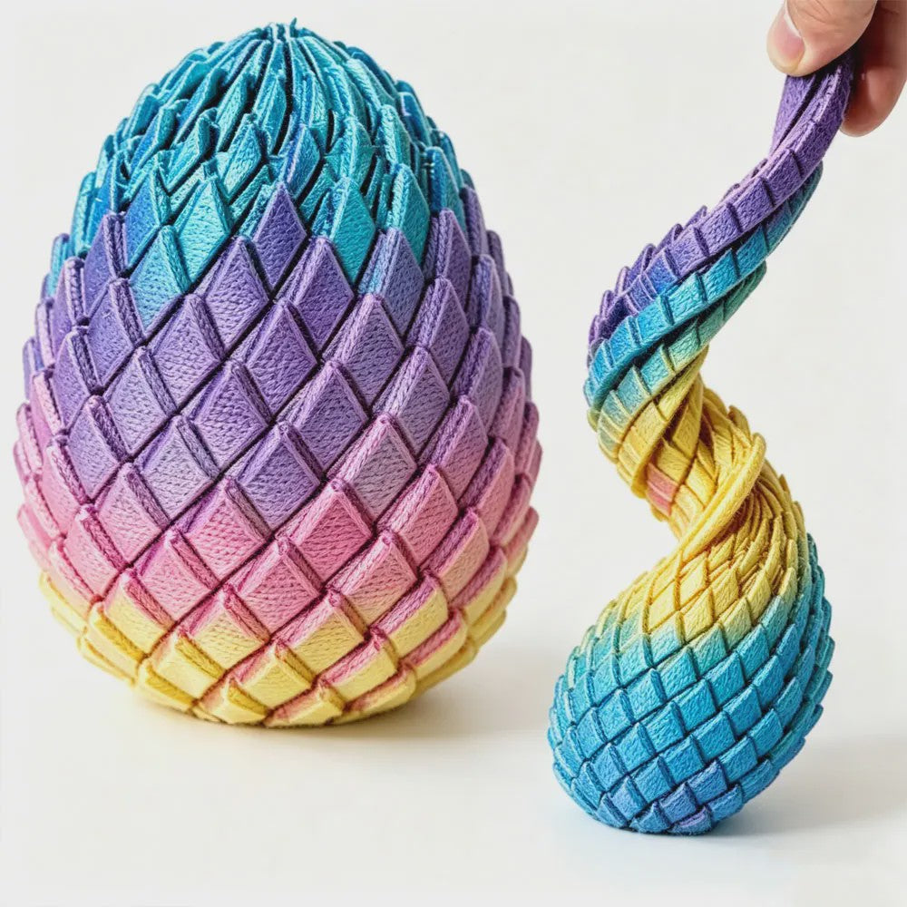 3D Geprint Draken Ei - Flexibel Stressverlichtend Speelgoed & Bureau Decoratie