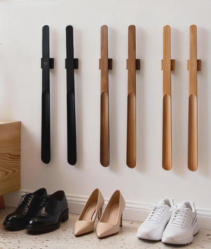 Luxe Houten Schoenlepel 55cm met Magnetische Ophanging - Premium Beukenhout