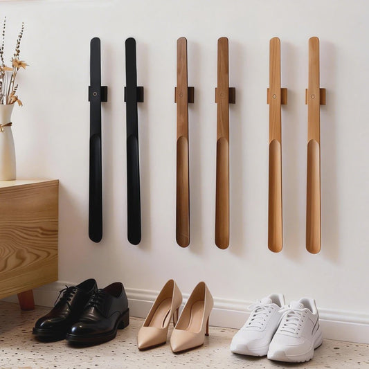 Luxe Houten Schoenlepel 55cm met Magnetische Ophanging - Premium Beukenhout