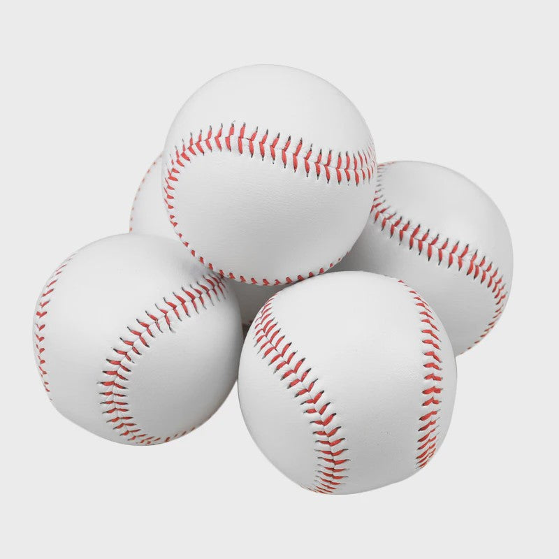 Set van 12 Baseball Softbal Trainingsballen - 9 Inch, Handgemaakt, Hard & Zacht