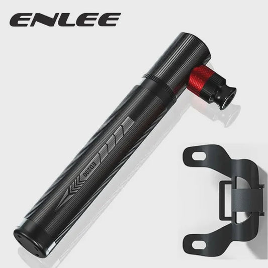 ENLEE Mini Draagbare Fietspomp - Universele Ventielen, Hoge Druk (130 PSI) & Lichtgewicht