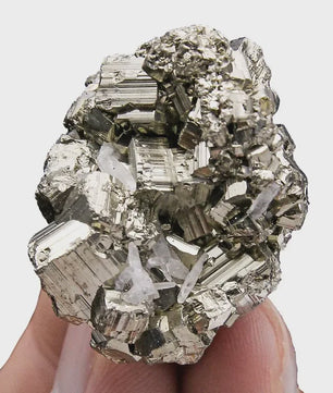 Natuurlijke Peru Pyriet Kristal Cluster - Uniek Mineraal voor Huisdecoratie & Energie