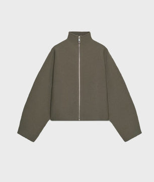 Dames Cropped Jacket met Opstaande Kraag - Vintage Stijl Herfst Winter