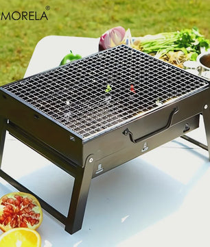 Draagbare Mini BBQ Koolgrill - Compact & Opvouwbaar voor Buiten, Camping, Strand & Picknick