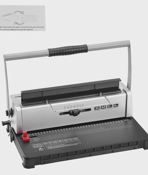 Handmatige Spiraal Bindmachine - 34 Gaten, 120 Vel Capaciteit, Verstelbare Spiraal
