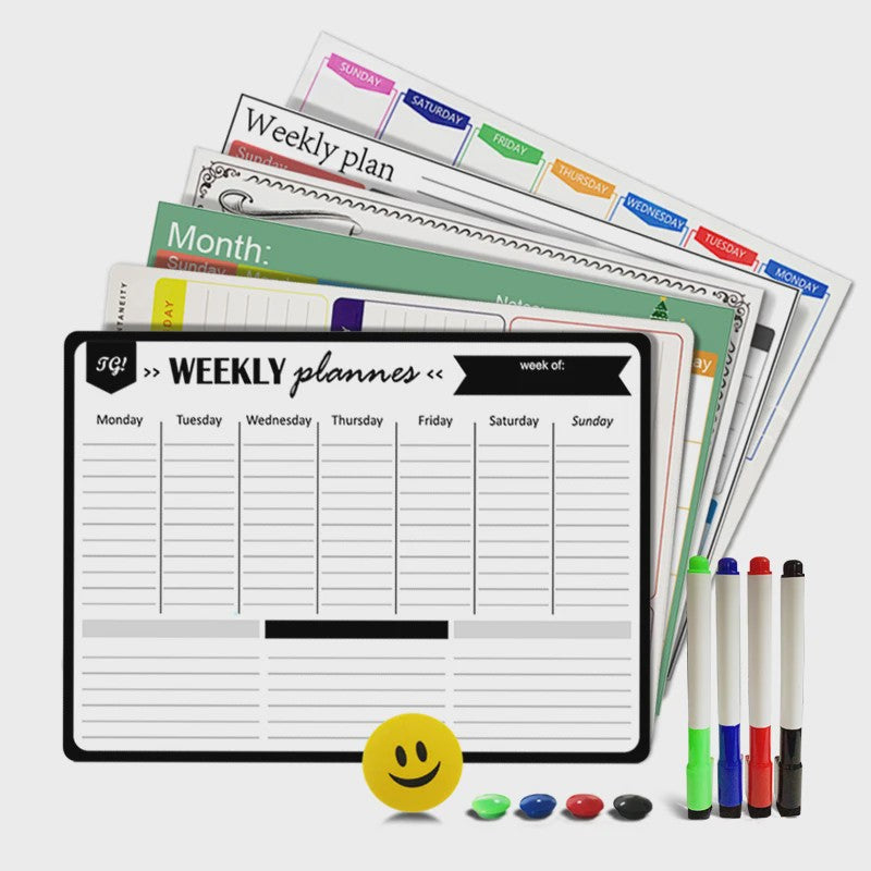 Flexibel Magnetisch Weekplanner Whiteboard A3 - Ideaal voor Koelkast & Kantoor