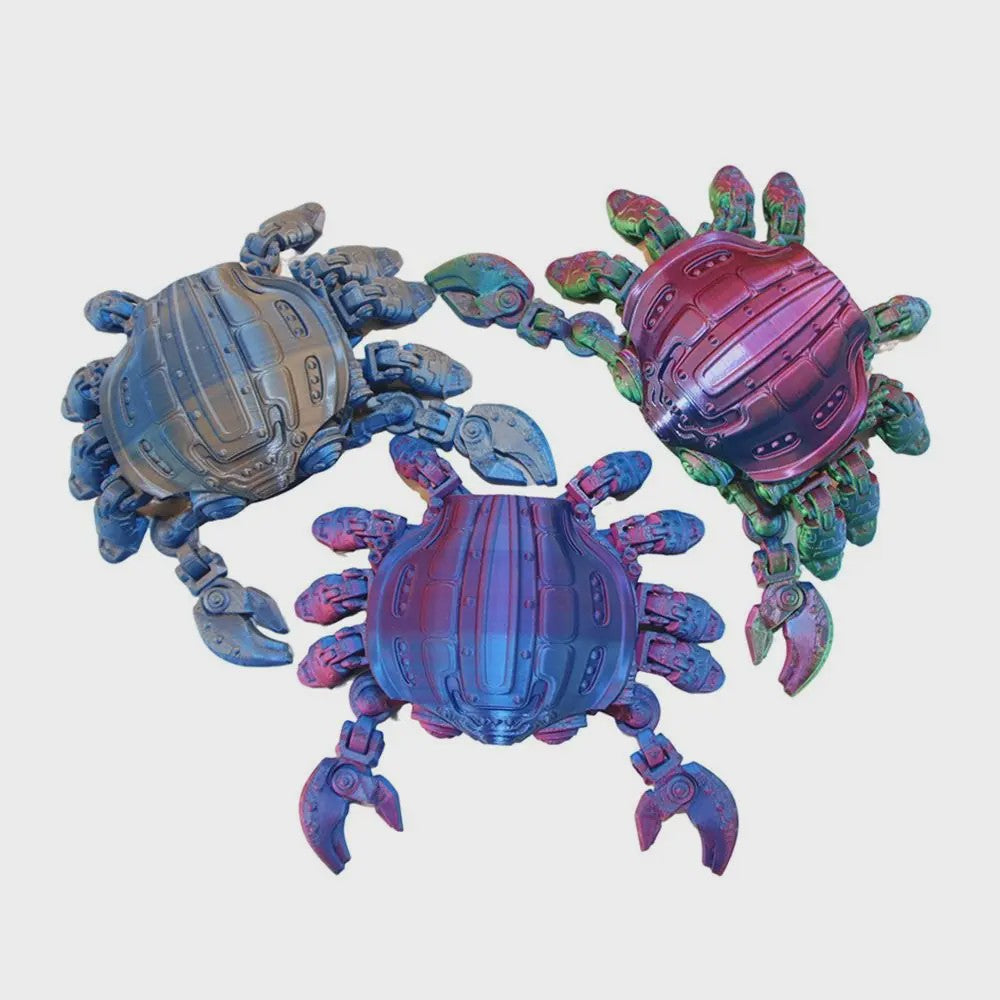 3D Geprinte Mechanische Krab - Beweegbaar Model Speelgoed