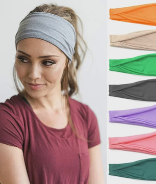 Dames Haarband Twist Katoen - Sportieve Turban Hoofdband met Knoop