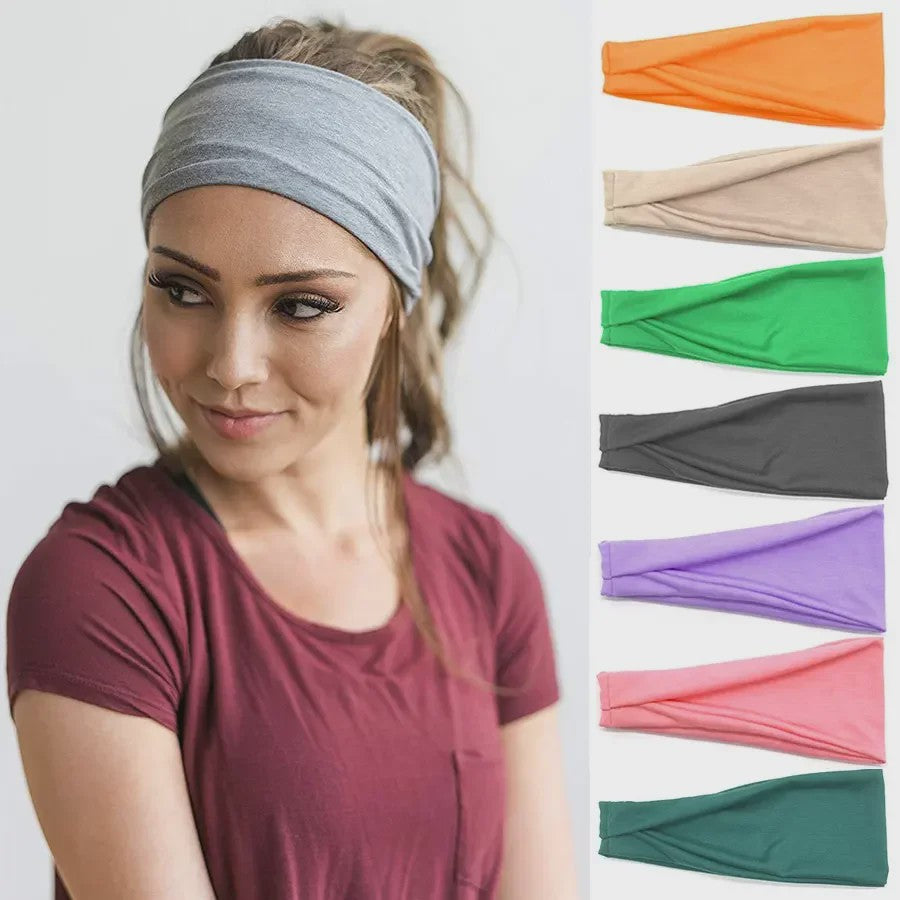 Dames Haarband Twist Katoen - Sportieve Turban Hoofdband met Knoop