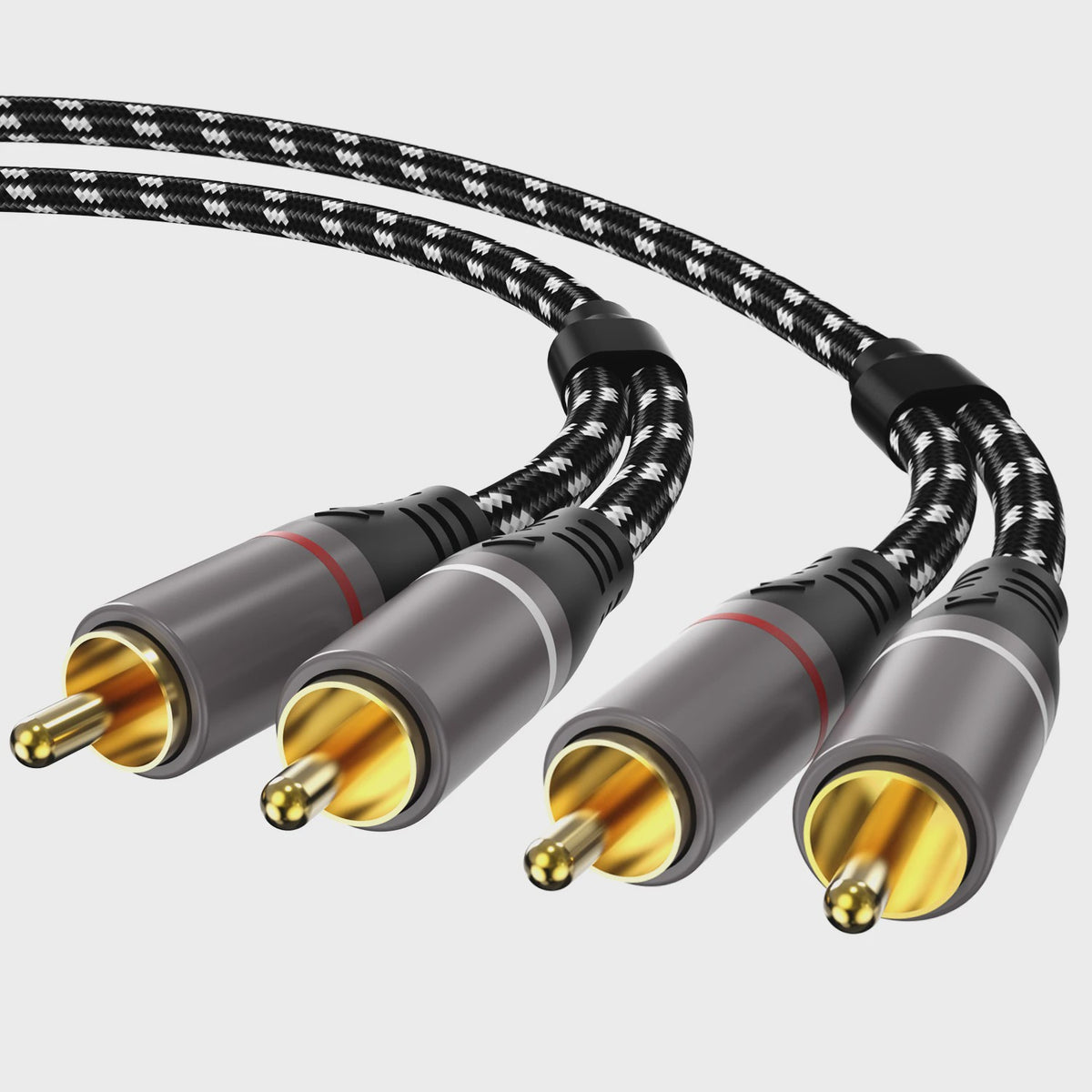HIFI RCA Audiokabel 2RCA naar RCA - Stereo Audio Verbinding voor Home Theater, TV, Versterker