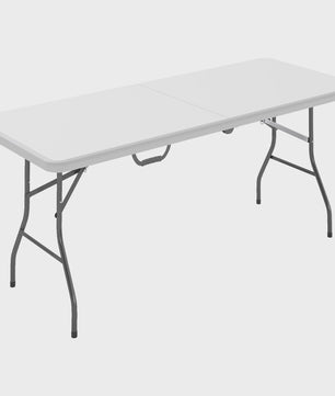 Outsunny HDPE Klaptafel - Robuuste Campingtafel Buiten met Handvat & Antislip Voetjes - 180x74x74 cm
