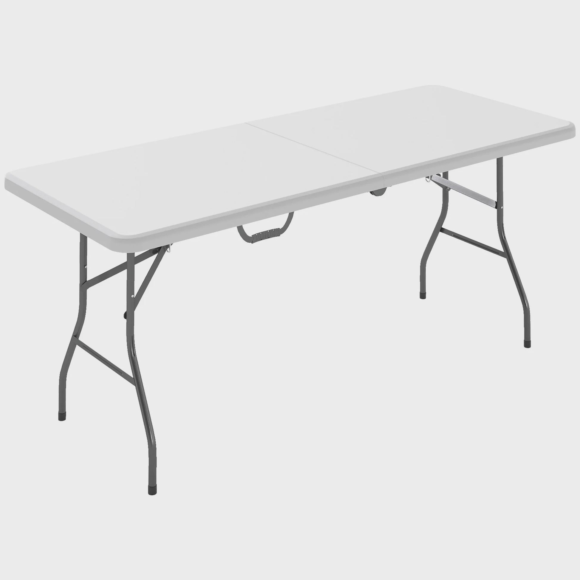Outsunny HDPE Klaptafel - Robuuste Campingtafel Buiten met Handvat & Antislip Voetjes - 180x74x74 cm