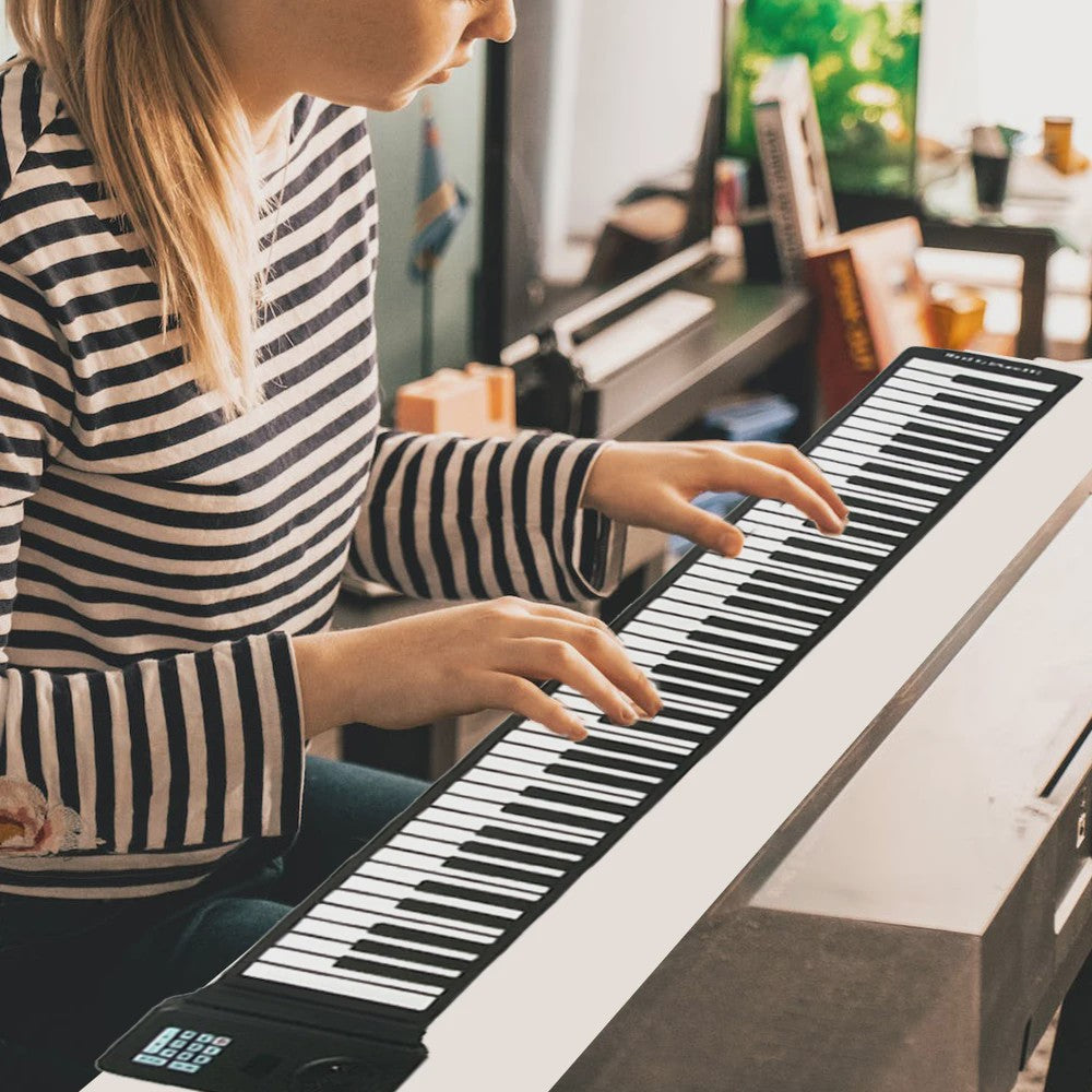Draagbare Oprolbare Piano 88 Toetsen - Flexibel Silicone Keyboard voor Thuis Oefenen