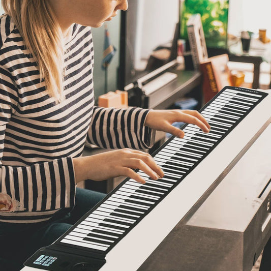 Draagbare Oprolbare Piano 88 Toetsen - Flexibel Silicone Keyboard voor Thuis Oefenen