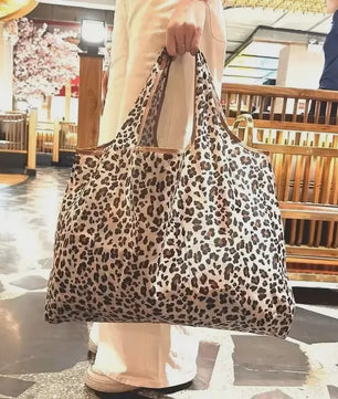 Grote Leopard Print Shopper Tas - Opvouwbare Handtas voor Dagelijks Gebruik