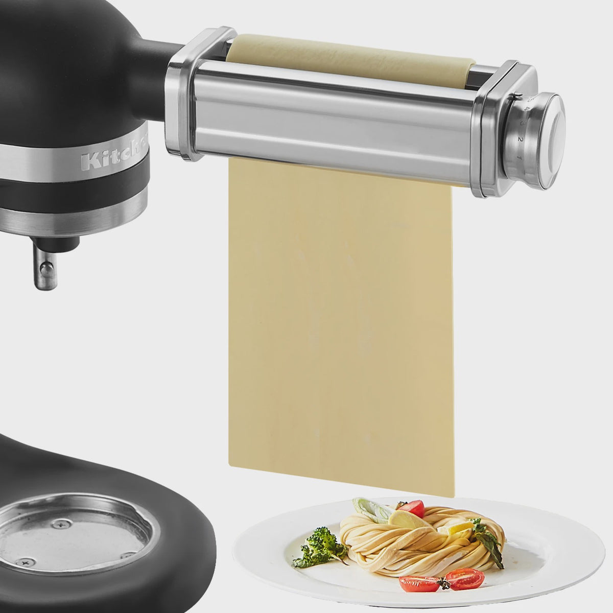 Pastaroller Opzetstuk voor KitchenAid Stand Mixer - Roestvrij Staal, Maak Zelf Verse Pasta