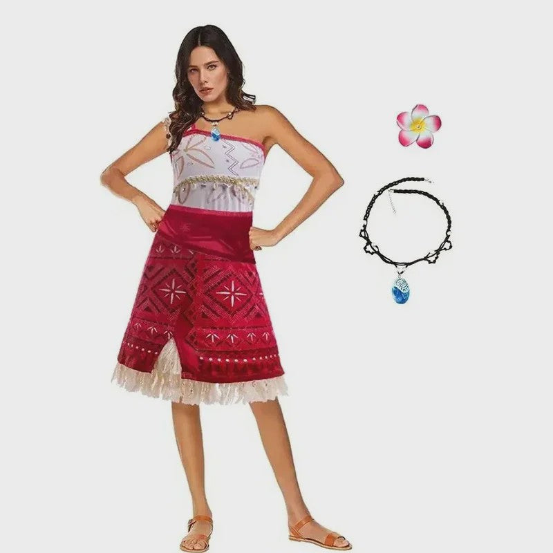 Moana Kostuum Jurk Dames - Ocean Adventure Cosplay Outfit