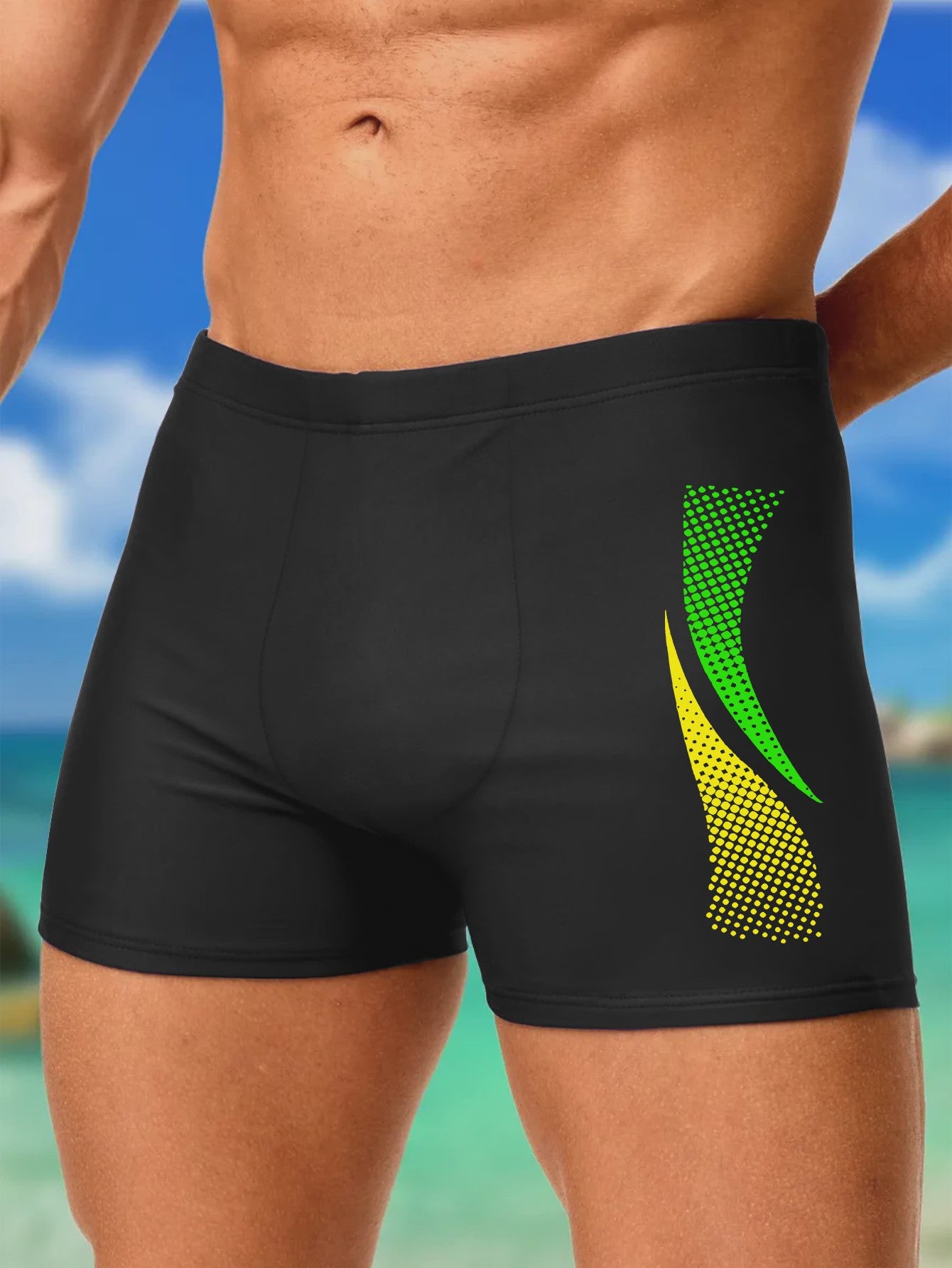 Heren Zwembroek Boxershorts met Snelle Droogtijd en Modieuze Print