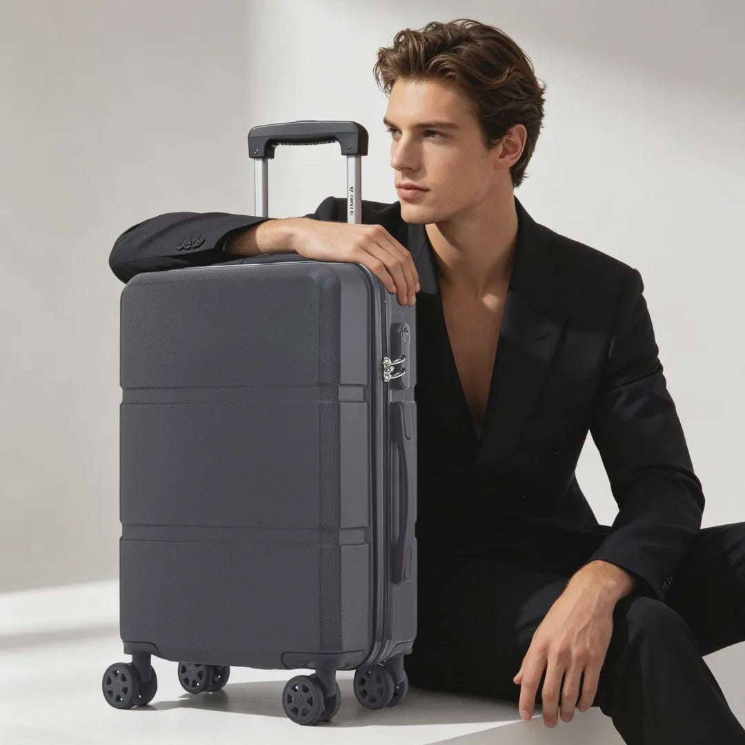 YONSLY Hardcase Koffer 16/20/24/28 Inch - Lichtgewicht 4-Wiel Trolley met Cijferslot