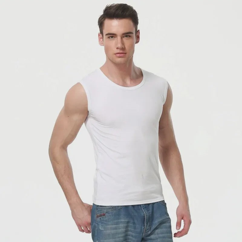 Heren Mouwloze Tanktop van Katoen - Slim Fit, Ademend en Comfortabel