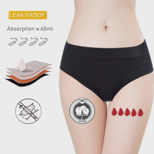 4-Laags Absorberende Lekvrije Menstruatiebroekjes voor Dames - Zwaar Bloedverlies & Postpartum