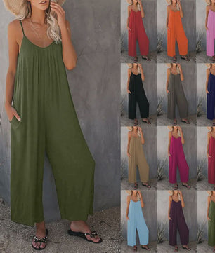 Zomerse Dames Overall Broek met Zakken - Comfortabel & Casual