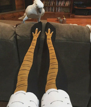 Grappige Kippenpoot Hoge Sokken - Unisex Cartoon Cosplay Sokken