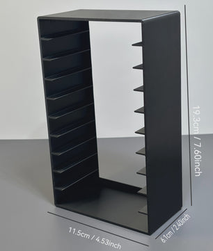 Zwarte Cassette Tape Opbergrek - 10 Vakken - Duurzaam Plastic