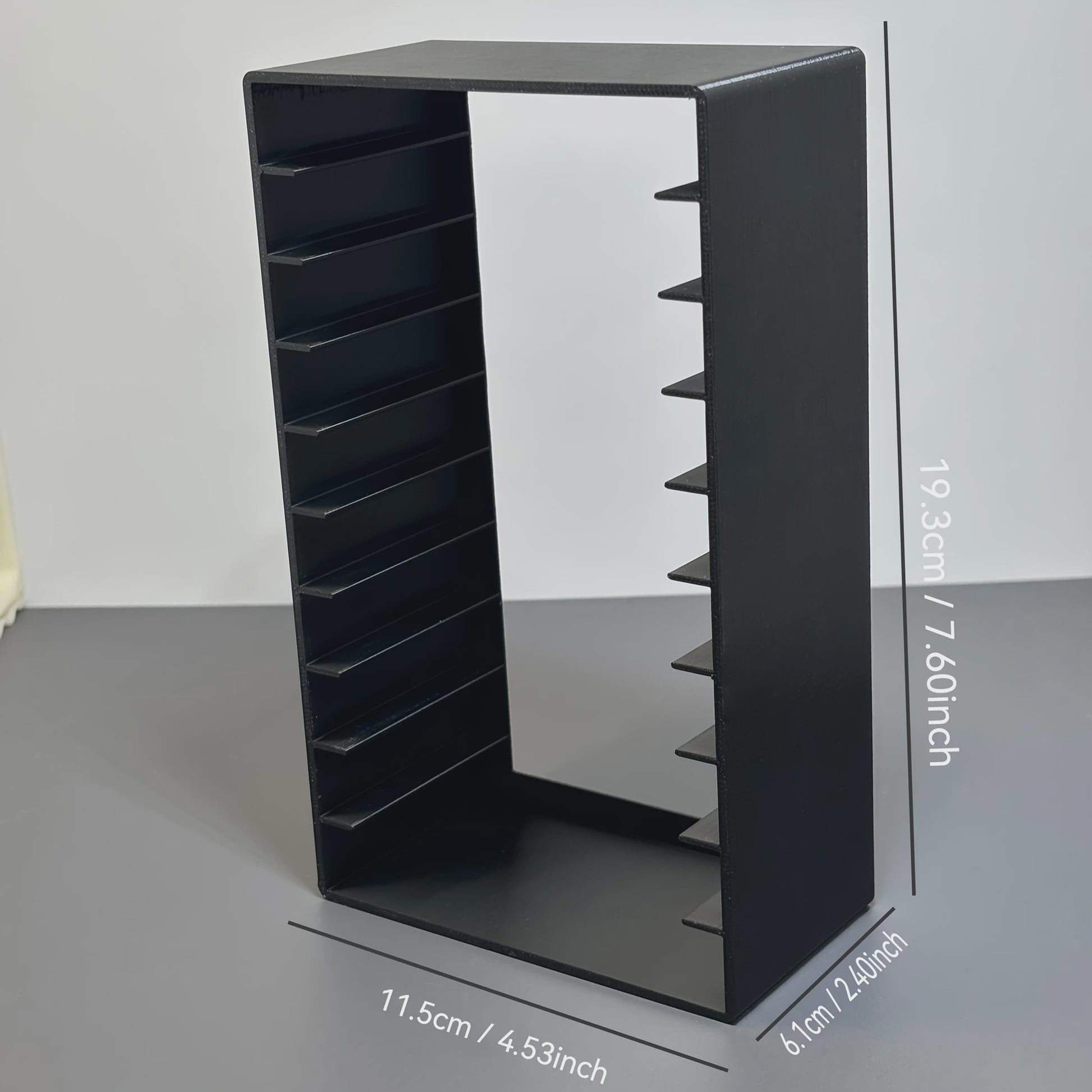 Zwarte Cassette Tape Opbergrek - 10 Vakken - Duurzaam Plastic