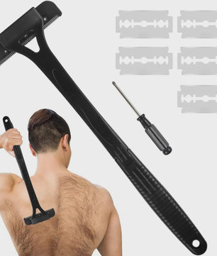 Opvouwbare Lange Handgreep Body Shaver voor Mannen - Gemakkelijk Scheren van Rug en Lichaam