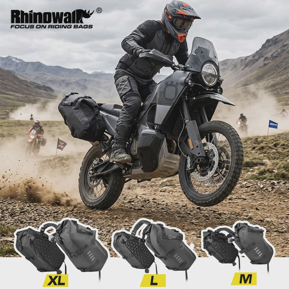 Rhinowalk Waterdichte Motor Zadel Tassen - 18L, 28L, 48L - Motorfiets Bagage Opslag