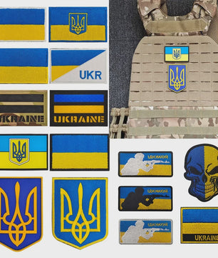 Ukraine Vlag Patches & Nationaal Embleem - Geborduurde Tactische Badges voor Kleding
