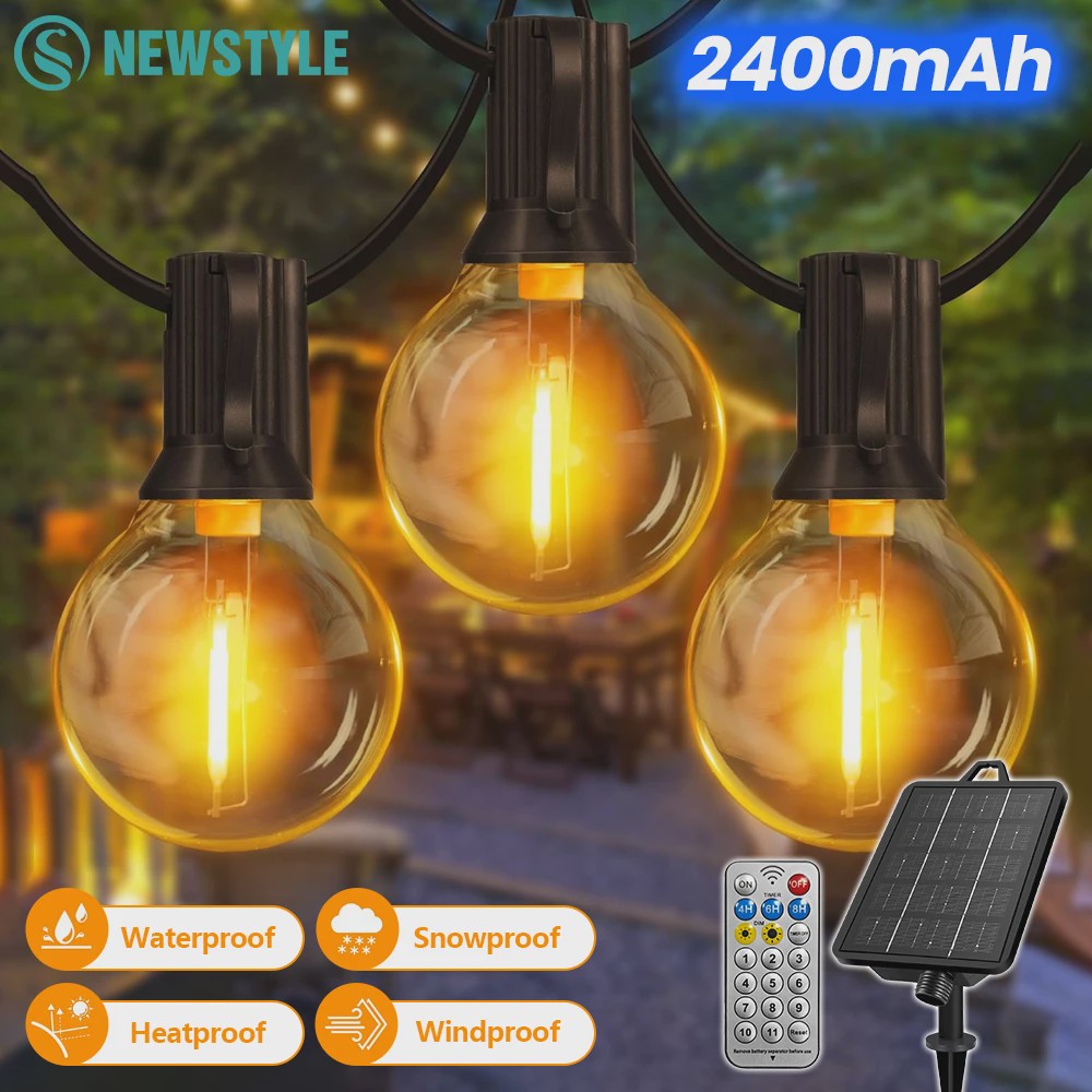 18-30M Slingerlichten Buiten met Afstandsbediening - IP65 Waterdicht, 11 Modi, G40 LED