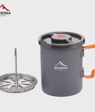 Widesea Camping Koffiepot met French Press - Outdoor Mok & Kookgerei voor Hiking