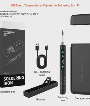 15W USB Slimme Soldeerbout Set met Temperatuurregeling en Type-C