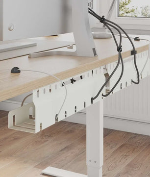 Set van 2 Witte Kabelgoot Onder Bureau - Ordelijke Werkplek