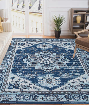 Wasbare Vintage Vloerkleed met Perzisch Design - Antislip & Laagpolig