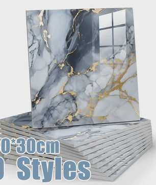 Marmerlook Wandtegels Stickers - Waterdicht & Zelfklevend - 10 Stuks