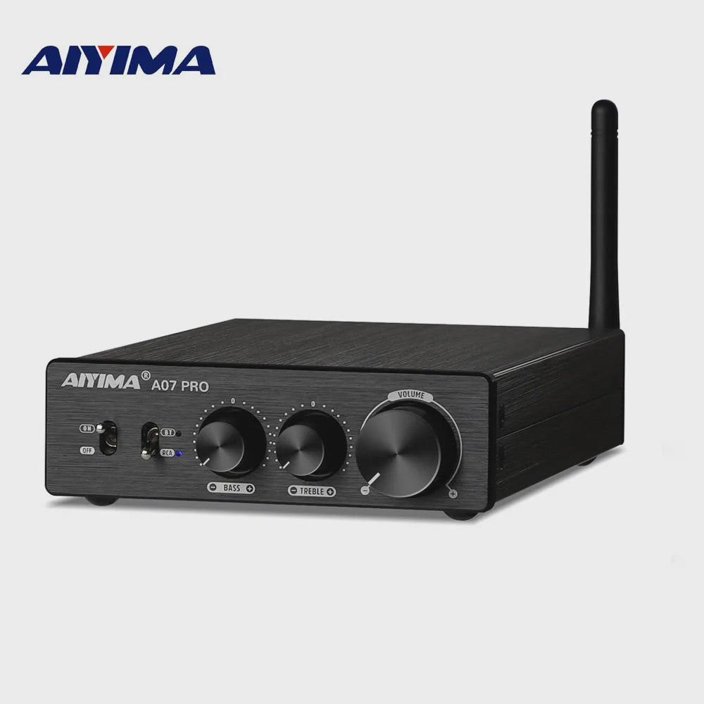 AIYIMA A07 PRO Bluetooth 5.2 Versterker TPA3255 - 2x 300W Stereo Digitale Audio Versterker met RCA & APT-X HD
