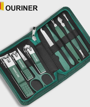 Professionele Manicure & Pedicure Set (9 Delig) - Roestvrij Staal met Reis Etui