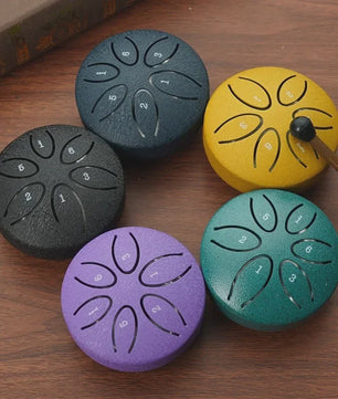 Mini Stalen Tongtrommel (6 Tonen) - Ethereal Hand Drum met Stokken - 3 Inch