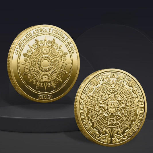 Maya Kalender Munt - Azteken Souvenir Coin Mexico