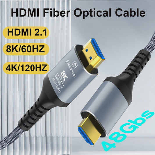 8K HDMI 2.1 Fiber Optic Kabel - 8K60Hz, 4K120Hz, Dynamic HDR, eARC, HDCP 2.3