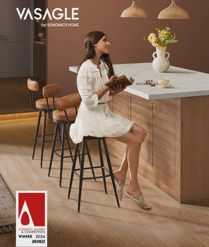 Set van 2 Bruine Barstoelen met Rugleuning en Draaibare Zitting - Kunstleer