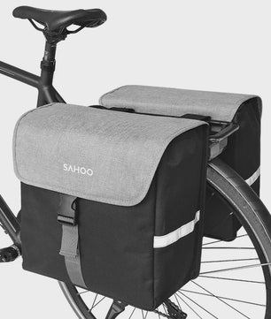 SAHOO Fietstas Dubbel 40L - Grote Capaciteit Achterdrager Fietstas voor Fietsen, Reizen & Woon-Werkverkeer