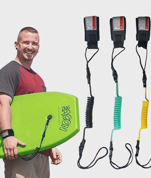 Veiligheid Surf Leash met Enkelband - Coiled Koord voor Bodyboard & Surfplank
