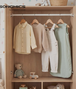 Songmics Kinderkledinghangers 20 Stuks - Massief Hout, 35cm Breed