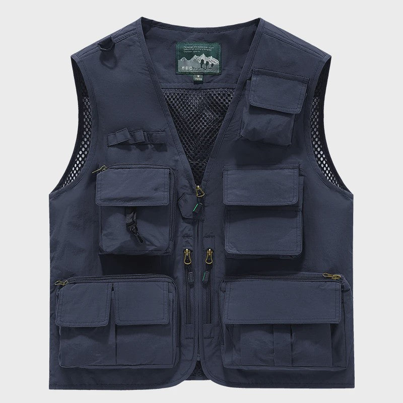 Herfst/Winter Heren Outdoor Werkkleding Vest met Mesh - Ademend & Veel Zakken